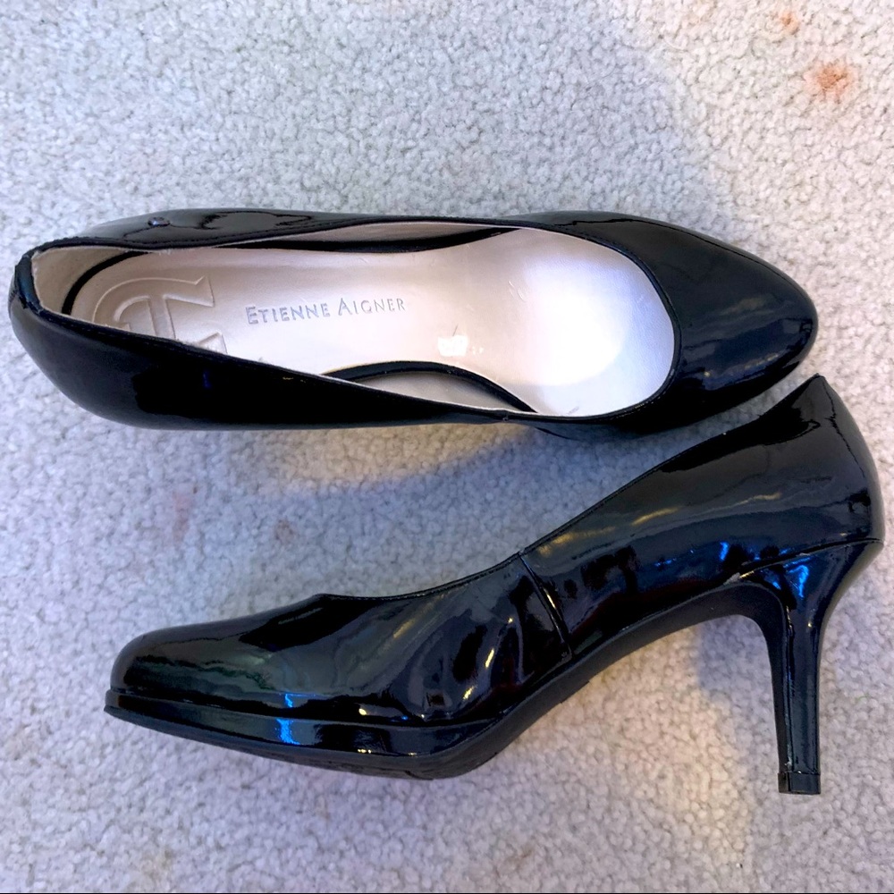 etienne aigner black heels